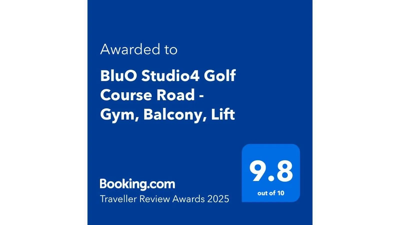 Bluo Studio4 Golf Course Road - Gym, Balcony, Lift Gurgaon Appartamento